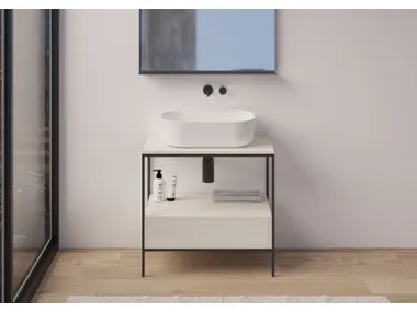 Mobile lavabo singolo da terra con cassetti OSLO GSG Ceramic Design