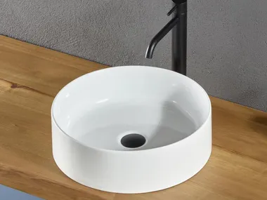 Lavabo rotondo da appoggio in ceramica PLACE Gaia Mobili