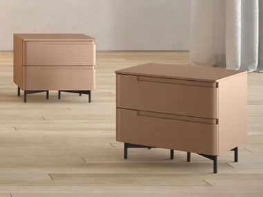 Comodino rettangolare in legno con cassetti TORINO Giessegi