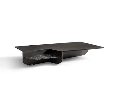 Tavolino rettangolare basso in legno GHIBLIM Giorgetti