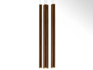 Lampada a sospensione a LED in noce LEAF Giorgetti