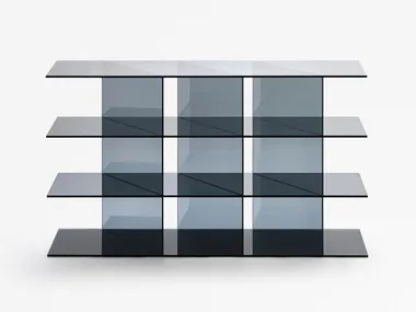 Consolle rettangolare in vetro con ripiani MONOLOG Glass Variations