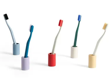 Portaspazzolino da appoggio in gres porcellanato TOOTHBRUSH HOLDER Hay