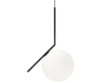 Lampada a sospensione in vetro e metallo IC LIGHTS S2 Flos