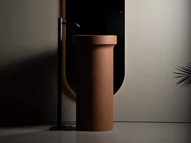 Lavabo freestanding rotondo in Solid Surface ARC88 Inbani