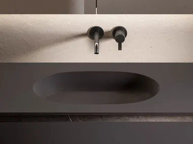 Piano lavabo con lavandino integrato GIRO55 Inbani