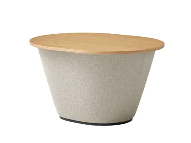 Tavolino da caffè in tessuto con piano in legno WABAO INCLASS