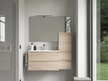 Mobile lavabo singolo sospeso con porta asciugamani PLAY 02 LOGIC Ideagroup