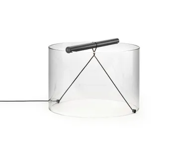 Lampada da tavolo a LED in alluminio e vetro FLOS - TO-TIE T3 ANODIZED BLACK In Stock