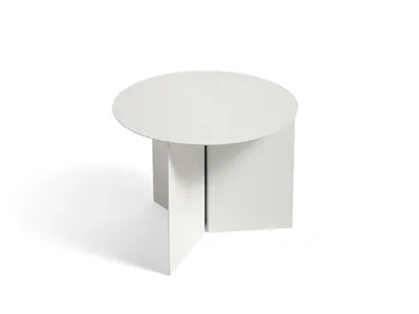 Tavolino di servizio rotondo in acciaio HAY - SLIT ROUND 45 WHITE In Stock
