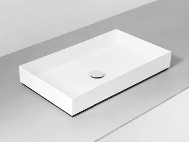 Lavabo da appoggio rettangolare in acciaio inox MOAB - INDUSTRIAL LINE WHITE In Stock