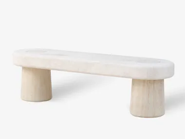 Panca da giardino in travertino VELTHA® - CLIO In Stock
