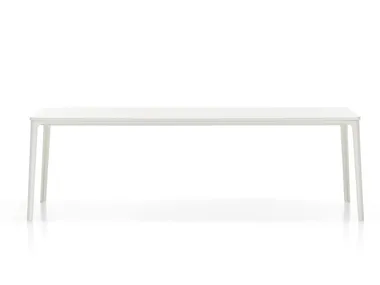 Tavolo rettangolare da pranzo in alluminio e vetro VITRA - PLATE In Stock