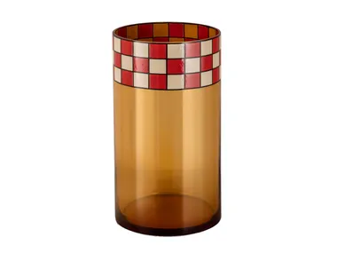 Vaso fatto a mano rotondo in vetro di Murano CAMPI Incalmi