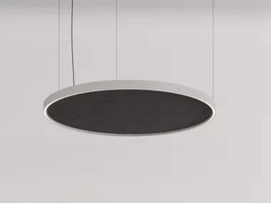 Lampada a sospensione acustica a LED in alluminio RYNK ROUND ACOUSTIC Intra lighting