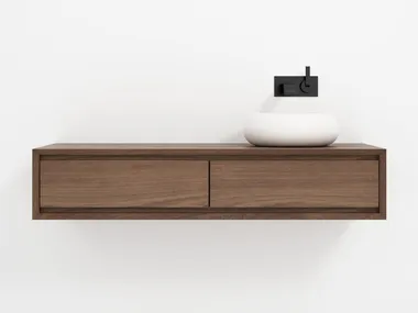 Mobile lavabo singolo sospeso in legno con cassetti TAYLOR KARPENTER