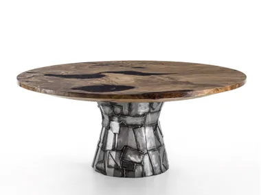 Tavolo da pranzo in legno Kauri e ferro KAURI ART Riva 1920