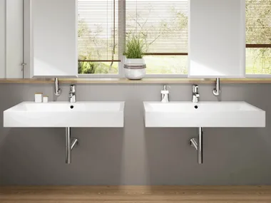 Lavabo sospeso rettangolare in acciaio smaltato PURO Kaldewei