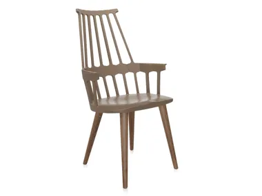 Sedia in tecnopolimero con braccioli COMBACK Kartell
