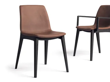 Sedia imbottita in pelle AMBRA 01 Kico