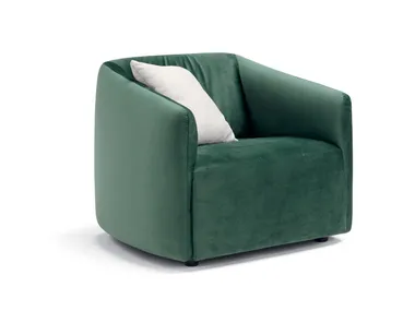 Poltrona girevole in pelle con braccioli CALLA Kico