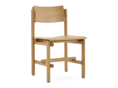 Sedia in legno con schienale aperto MUECKE WOOD Knoll