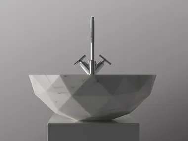 Lavabo da appoggio in marmo DIAMOND Kreoo