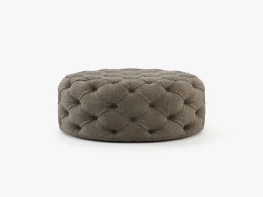 Pouf rotondo capitonné in pelle BUR ROUND Laskasas