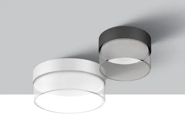 Plafoniera a LED in ferro e vetro CRUMB Linea Light Group