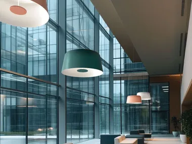 Lampada a sospensione in metallo verniciato DELFI_P Linea Light Group