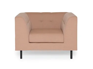 Poltrona in tessuto con braccioli CUBE Luxy