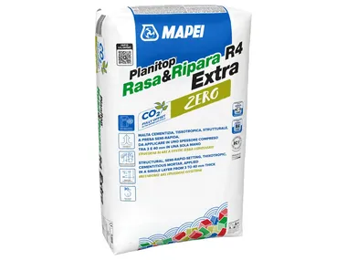 Malta cementizia tissotropica fibrorinforzata PLANITOP RASA & RIPARA R4 EXTRA ZERO MAPEI