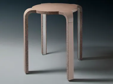 Tavolino alto in alluminio, sabbia e cemento SALTO ALTO MAS Design