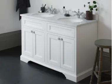 Mobile lavabo doppio in MDF con ante MINERVA Burlington