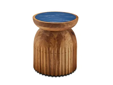 Tavolino rotondo in legno massello SIRIUS MW Design