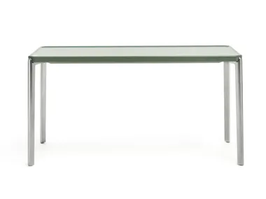 Tavolino rettangolare in alluminio con piano in cemento verniciato a liquido TAMBOUR Magis