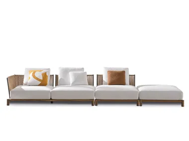 Divano da outdoor modulare in tessuto DAYLIGHT Minotti