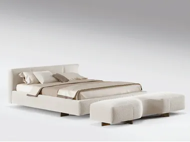 Letto matrimoniale imbottito in tessuto YVES Minotti