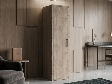 Armadio in nobilitato con anta singola per hotel ZEUS PR 201 Mobilspazio