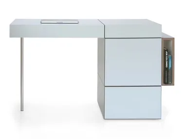 Scrivania rettangolare in legno con cassetti BOXBOX Moca