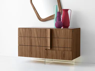 Madia in noce con cassetti BOOK Modesign