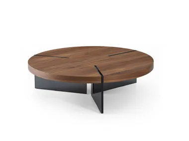 Tavolino da caffè rotondo in legno YORK Modesign