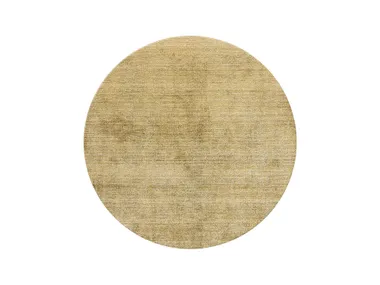 Tappeto fatto a mano in seta di bambù PURE ROUND GOLD Mohebban