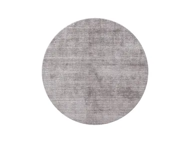 Tappeto fatto a mano in seta di bambù PURE ROUND SILVER Mohebban