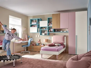Cameretta a ponte con moduli sospesi KC420 Moretti Compact
