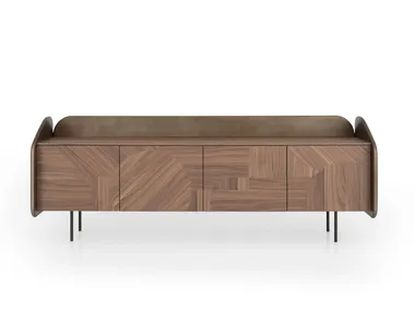 Madia in noce con ante a battente INTARSIO Morica Design