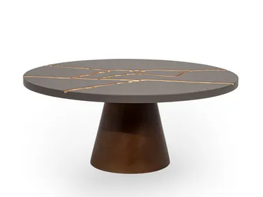 Tavolino da caffè rotondo in legno CLAY NDESIGN