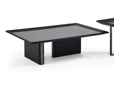 Tavolino rettangolare basso con base centrale MIRENA NDESIGN