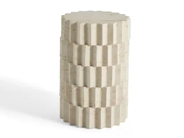 Tavolino rotondo in travertino SHEMSA NDESIGN