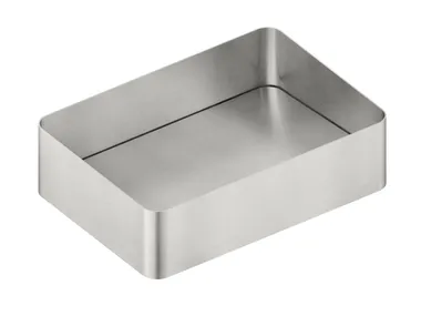 Lavabo da appoggio rettangolare in acciaio inox PIL40X28 Neve Rubinetterie